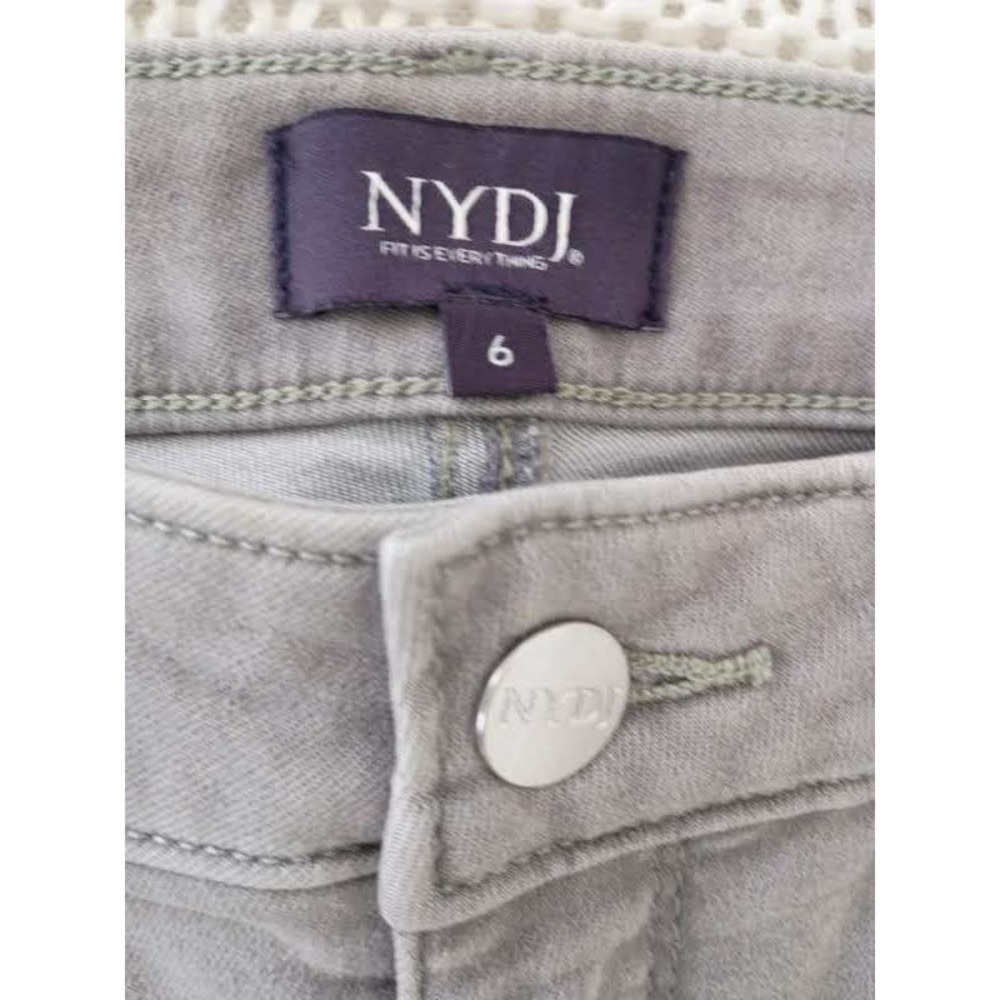 NYDJ Ami Lift Tuck Tech Skinny Jeans Grey Raw Hem Ankle Slit 28x29 Casual‎ Chic - Picture 4 of 9